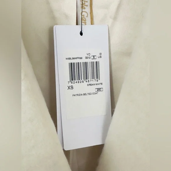 “Guess” - Cream Snow White Belted Trench Coat (Sustainable Wool Garment) NWT - Picture 6 of 15